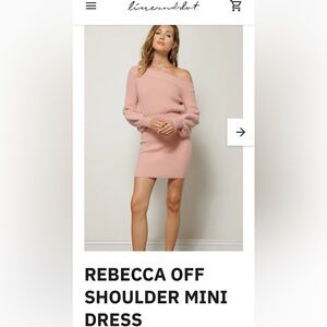 line and dot: Rebecca of the Shoulder mini dress